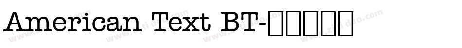 American Text BT字体转换